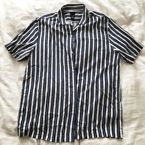 H&M Blue Striped Button Down Shirt